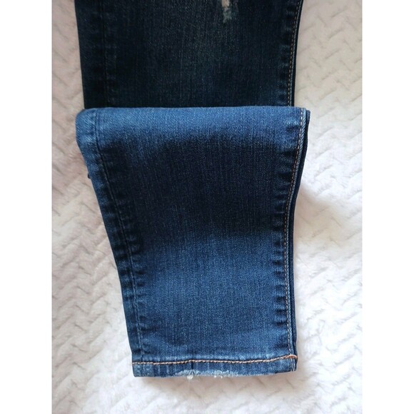 American Eagle Womens 10 L Super Stretch X Distressed jegging Jeans Dark Wash - Picture 9 of 16